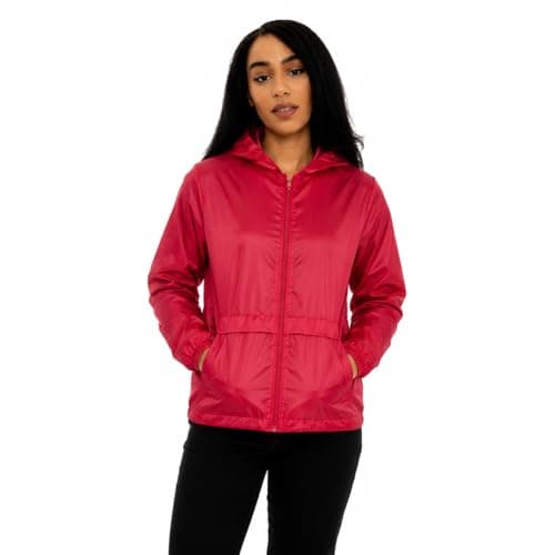 Style It Up Unisex Mens Ladies Water Resistant Plain Raincoat Kagools Jacket Hooded Cagoule (Red, 6XL) — view 2