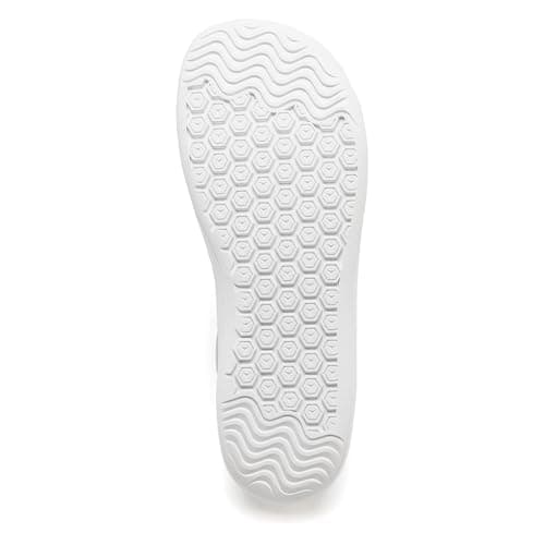 HOBIBEAR Womens Mens Wide Minimalist Barefoot Fashion Trainers Zero Drop Shoes Silver — view 4
