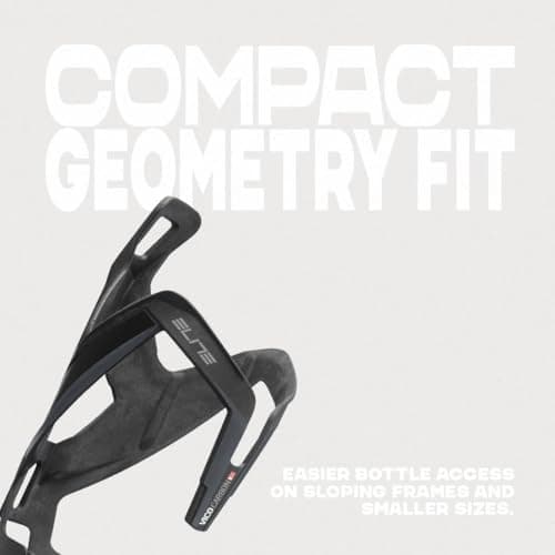 Elite Vico Carbon Bottle Cage Mat Black Graphic – Ultra Lightweight Carbon Fibre Bike Bottle Holder – WorldTour Pro Choice – For Road Bike, MTB & Gravel Cycling — view 5