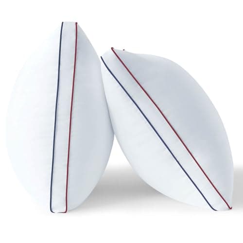 Sofslee Pillows 2 Pack Hotel Quality Luxury Pillows for Neck And Shoulder Pain, Soft Hypoallergenic Dust Mite Resistant Down Alternative Bed Pillow, for Side/Back/Stomach Sleeper 42 x 70cm