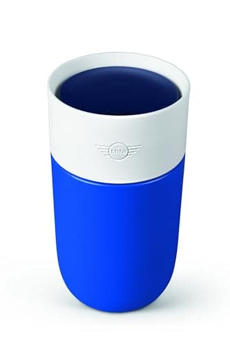 MINI Genuine Travel Mug Colour Block 300ml Blazing Blue White Indigo Insulated — view 2
