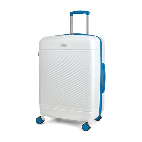 Rock Love Island Medium 75L Hard Shell Suitcase - White & Blue