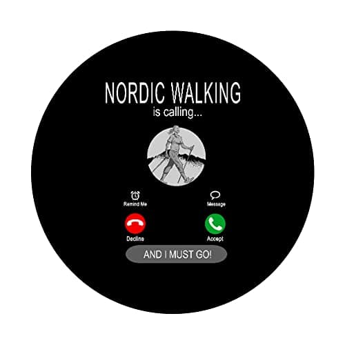 Nordic Walking is calling - Pole Walking Nordic Walking PopSockets Swappable PopGrip — view 3