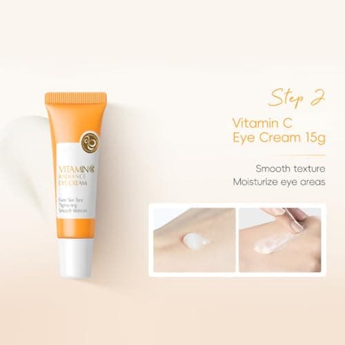 Skin Care Set Vitamin C Beauty Gift Sets Skin Care Kit with Cleanser, Face Toner, Cream, Sunscreen Valentines Gifts Kit for Women Mom Wife Sister Daughter Teen Girls Sizes Birthday Gift 4pcs — view 4