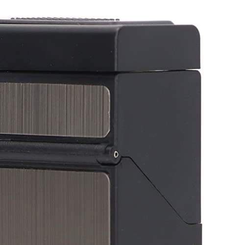 Dilwe Metal Cigarette Case 20 Pack with USB Charger (Black Brushed) — view 2