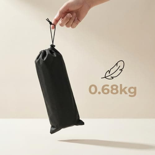 HOUSLUX Folding Stool Foldable Stool Collapsible Stool Camping Stool, Folding Stool with Stable Feet and Carry Bag, 33 * 33 * 33cm, for Picnics Fishing Watching Games (Black) — view 4