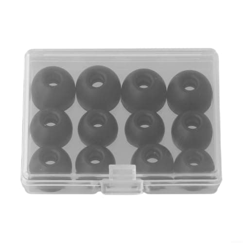 Soft Silicone Earbuds for Powerbeats Pro White 12-Pack(Black 2*SML) — view 4