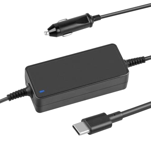 ARyee 65W USB C Laptop Car Charger, 12V-24V Type C Adapter for Macbook Pro 15/16 MacBook Air, Lenovo Yoga ASUS Acer, Dell, Huawei, HP USB C PD Power Supply