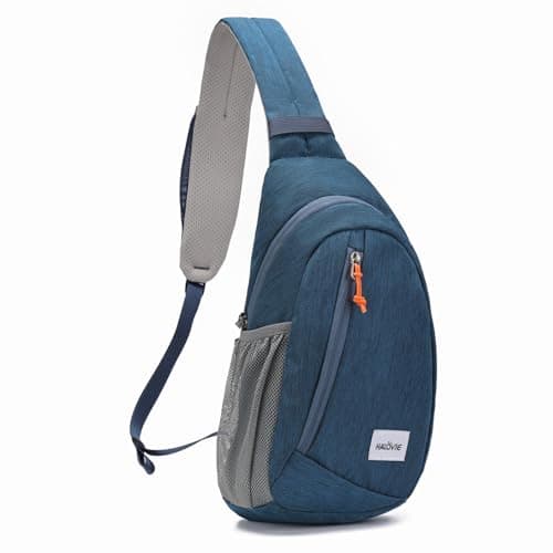 HALOVIE Anti Theft Sling Bag RFID Crossbody Bag Travel Sling Backpack Lightweight Shoulder Chest Bag for Hiking Walking