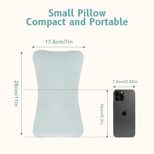 vocheer Small Pillow with Removable Cover, 28*17 cm Tiny Travel Pillow 1PC — view 2