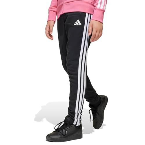 adidas Unisex Kids Seasonal Essentials Tiberio 3 Stripes Fleece Track Suit, pink fusion/white/clear pink, 13-14 Years — view 5