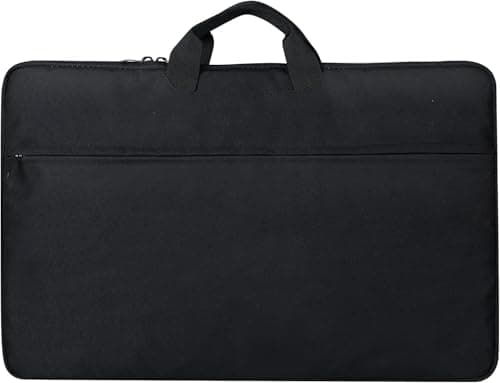 24" Waterproof Shockproof Laptop Sleeve with Large Capacity Side Pockets & Durable Handle, Compartments for Portable Monitor/Laptop/Notebook/Tablet