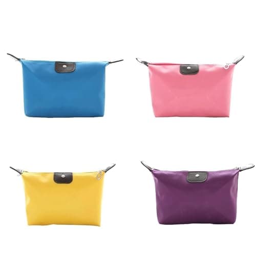 PRVCFZ 4Pcs Washbag, Kids Wash Bags, Multicolour, Foldable Travel Toiletry Bags, Ideal for Travel, Gym, Camping