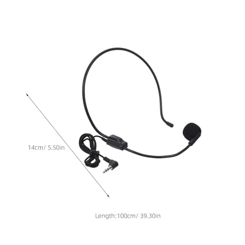 HOMOBABE Wired Headset with Microphone, Noise Cancelling Earset Mic, Black, 4 Pack, Nylon Sponge Steel Abs, for Singing, Teachers, Coaches, Lectures — view 2