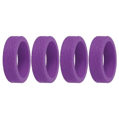 PATIKIL Luggage Wheels Covers, 4Pcs Luggage Wheel Protector Covers Silicone Suitcase Wheel Covers for Suitcase Most 8-Spinner Wheels Caster, Purple