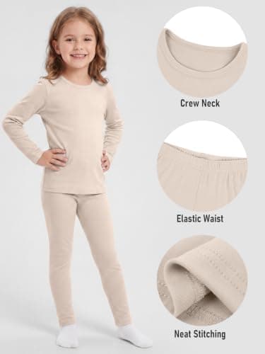 Ruisita Girls Cotton Long Sleeve Ribbed Shirt and Legging Set for Kids — view 4