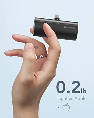 Charmast Mini Power Bank USB C 5000mAh,20W PD 18W QC USB C Battery Pack Quick Charge Portable Charger Compatible with USB C Phones Samsung Huawei,Pixel,LG,HTC,Moto,OnePlus,Xiaomi and More — view 5