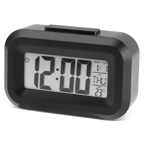 Digital Alarm Clock for Bedroom LED Display Clocks Small Travel Alarm Clock