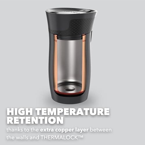 Contigo West Loop Mini Autoseal Travel Mug | Stainless Steel Thermal Mug | Vacuum Flask | Leakproof Tumbler | Coffee to go Mug with BPA Free Easy-Clean Lid | Lakeside | 300 ml — view 6
