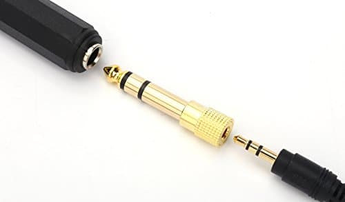 Devinal Professional 6.35mm 1/4 inch Plug to 3.5mm 1/8 inch Jack Gold Plated TRS AUX Stereo Audio Headphone Jack Adapter Converter Connector(2 Pack) — view 6