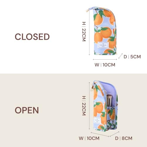 The Flat Lay Co Standing Makeup Brush Case, Mediterranean Oranges — view 6