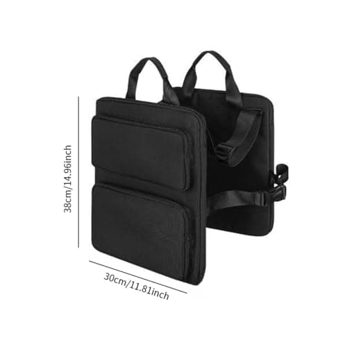 FewNvWa Luggage Organizer Bag Over Luggage Organizer Carry Pockets Laptop Sleeve Polyester Material Adjustable Straps Quick Release Hook Suitable, Black — view 3