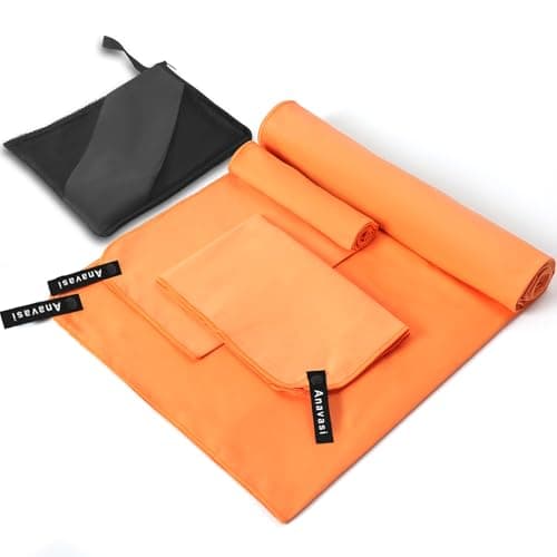 Anavasi 3 PCS Microfibre Towels for Adults,(180*80 + 80*40 + 50*30) cm