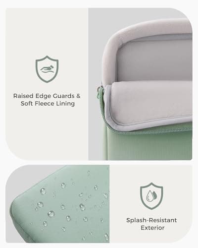 ProCase Laptop Sleeve 13" for MacBook Neo/Air/Pro 13-13.6 inch with A18/M5/M4/M3/M2/M1 Chip 2026-2016, Computer Case Also Compatible with 13"HP Dell ASUS Lenovo Acer Chromebook -Willow Green — view 5