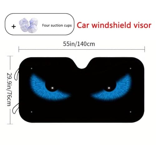 Car Sun Shade Evil Eye Windshield Cover with UV Protection-D — view 2