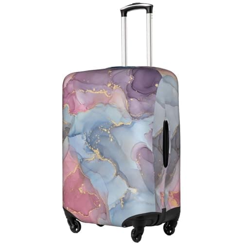 Printed Design Travel Trolley Case Cover Protector Washable Suitcase Cover Luggage Storage Covers for 18-32 Inch Luggage Cover (pink, XL for 29"-32" inches case) — view 3