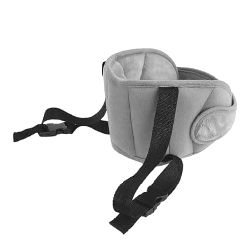 Kids Car Seat Travel Head Support Adjustable Head Strap Toddler Headrest Support Band Car Safety Sleeping Head Rest Pillow Child Car Seat Straps Cover Soft Neck Relief Pillow for Travel Journey Plane — view 3