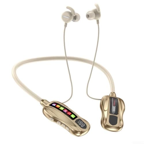 Neckband Headphones 20H Music Clear Call AI Noise Cancelling(Gold)