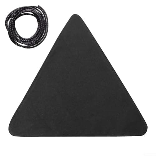 SiSinkal Portable Folding for Camping Stool Cloth 38cm Waterproof Canvas Tripod Seat Replacement for Outdoor Fishing Hiking Backpacking Travel Gardening Mountaineering Use(Black)