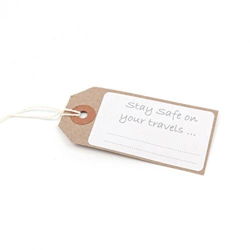 Travel Clip on flip Flop Design Metal Bag Charm with Travel Safely Message — view 2