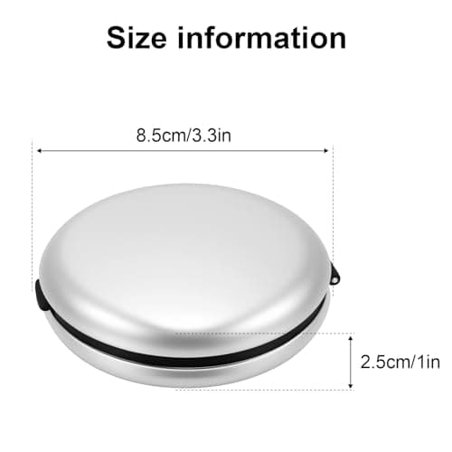 Portable 7-Slot Yen Coin Holder with Mirror, Compact Change Organizer for Car Travel and Daily Use, Silver Color for Stylish and Functional Use — view 3