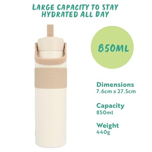 Polar Gear 850ml Insulated Water Bottle with Flip Straw Double Wall — view 4