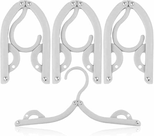 Portable Folding Coat Hangers Foldable Space Saving Travel Clothes Hanger For Clothesline Home Hotel Holiday Camping And Hiking Portable Collapsible Non Slip Plastic For Indoor And Outdoor PACK OF 3