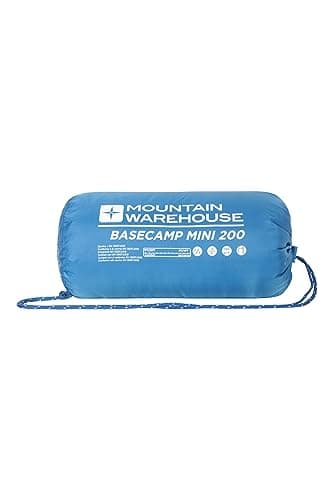 Mountain Warehouse Basecamp 200 Mini Sleeping Bag - 2 Season, 160 * 65cm, Insulated Kids Travel Sleep Essential - For Spring Summer, Camping & Travel Blue — view 3