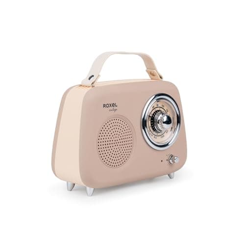 Roxel RFM01 Retro FM Radio Party speaker – Timeless Design, Superior Sound, FM Radio, MP3 Playback & Wireless BT Streaming, Perfect as a Gift (Cream) — view 2