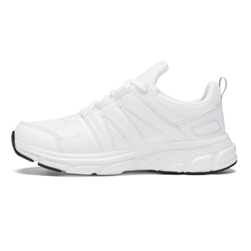 RTOUNT Womens White Trainers Women Mesh Tennis Non Slip Running Sneakers Womens Breathable Casual Walking Shoes for Gym Travel Work Training Size 5 — view 3
