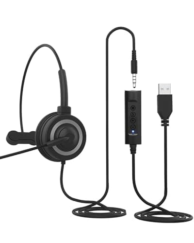 3.5mm to USB Headset Adapter Cable for PC Laptop, 1.5M Headphones Cable
