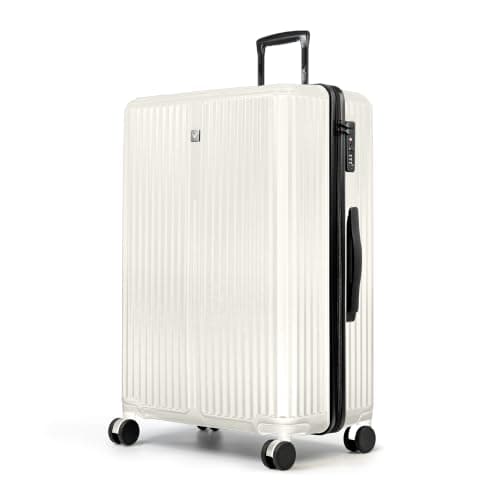 LUGG AirGlide 28 Inch Lightweight Travel Suitcase - Hard Shell Polycarbonate Protection, TSA Approved Lock, Scratch & Water Resistant, Smooth 360° Spinner Wheels & Detachable Interior (76x51x31.5cm)