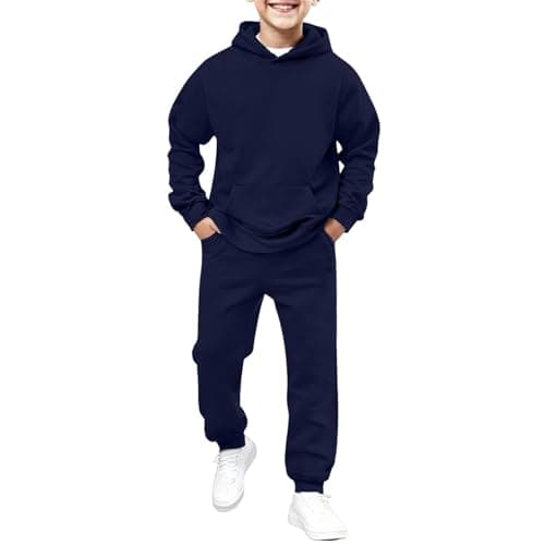 Kids Tracksuit Full Set 2 Piece Boys Girls Hoodie Joggers Sports Outfit — view 4