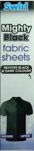 Swirl Mighty White Stain Remover 12 sheets Powerful Laundry Sheets for Brightening Whites and Color Run Prevention (2 Packs) (Mighty Black) — view 4