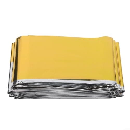 Survival Blanket Gold Aluminum Mylar Thermal Insulating Sheet For Camping Hiking First Aid Kit Outdoor Safety Gear 160x210cm(Gold (160 * 210cm))