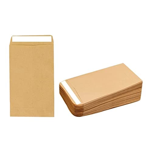 Small Brown Envelopes,Brown Little Kraft Paper Bags,6 * 10cm,50pcs