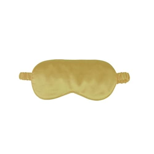 1 Pcs Sleep Mask, Silk Eye Mask, Blindfold, Silk Sleeping Mask for Girls, Women, Men (Gold)