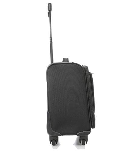 Aerolite Rolling Padded Laptop Case Bag 4 Wheels - Fits up to 15.6", Overnight Trolley Business Hand Cabin Luggage Case easyJet Plus/Flexi/Up Front/Extra Legroom, British Airways & Jet2 Approved Black — view 4