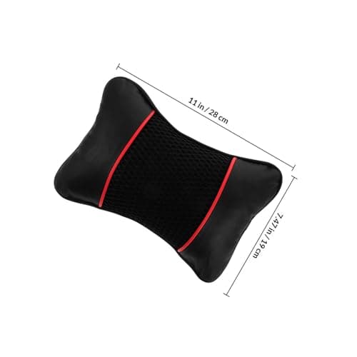 Leather Neck Headrest Faux with Breathable Polyester and Pillow Support Car — view 2