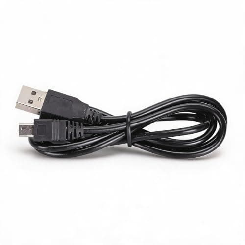 Mini USB Cable 10 Pack, Durable 480Mbps Charging Data Sync Cord for Desk Gaming Steel Reinforced Black 1M 3.3FT Mini B to USB A PVC Bundle